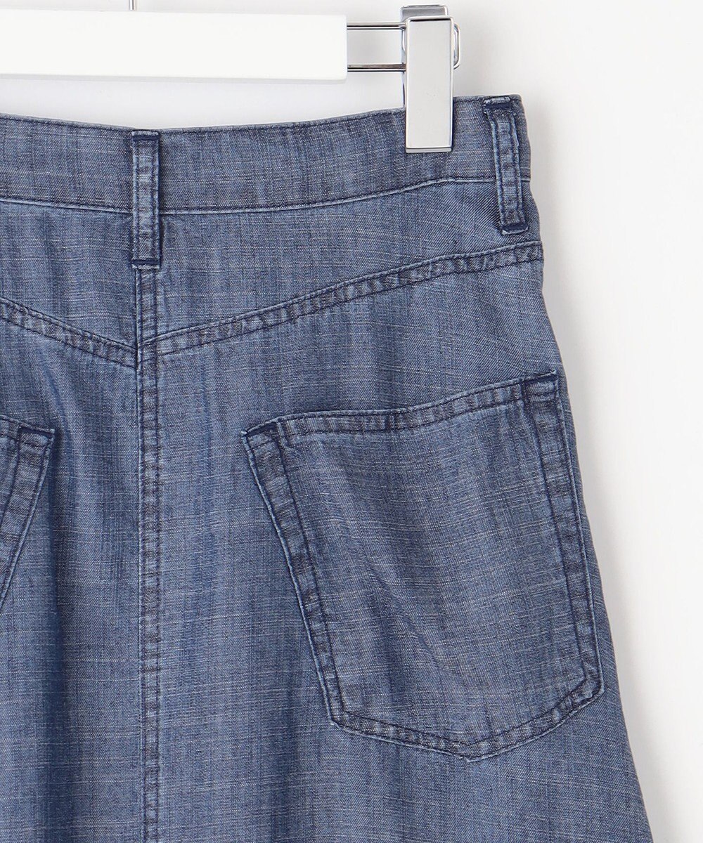 自由区 L 【洗える】テンセルリネンデニム  スカート 
