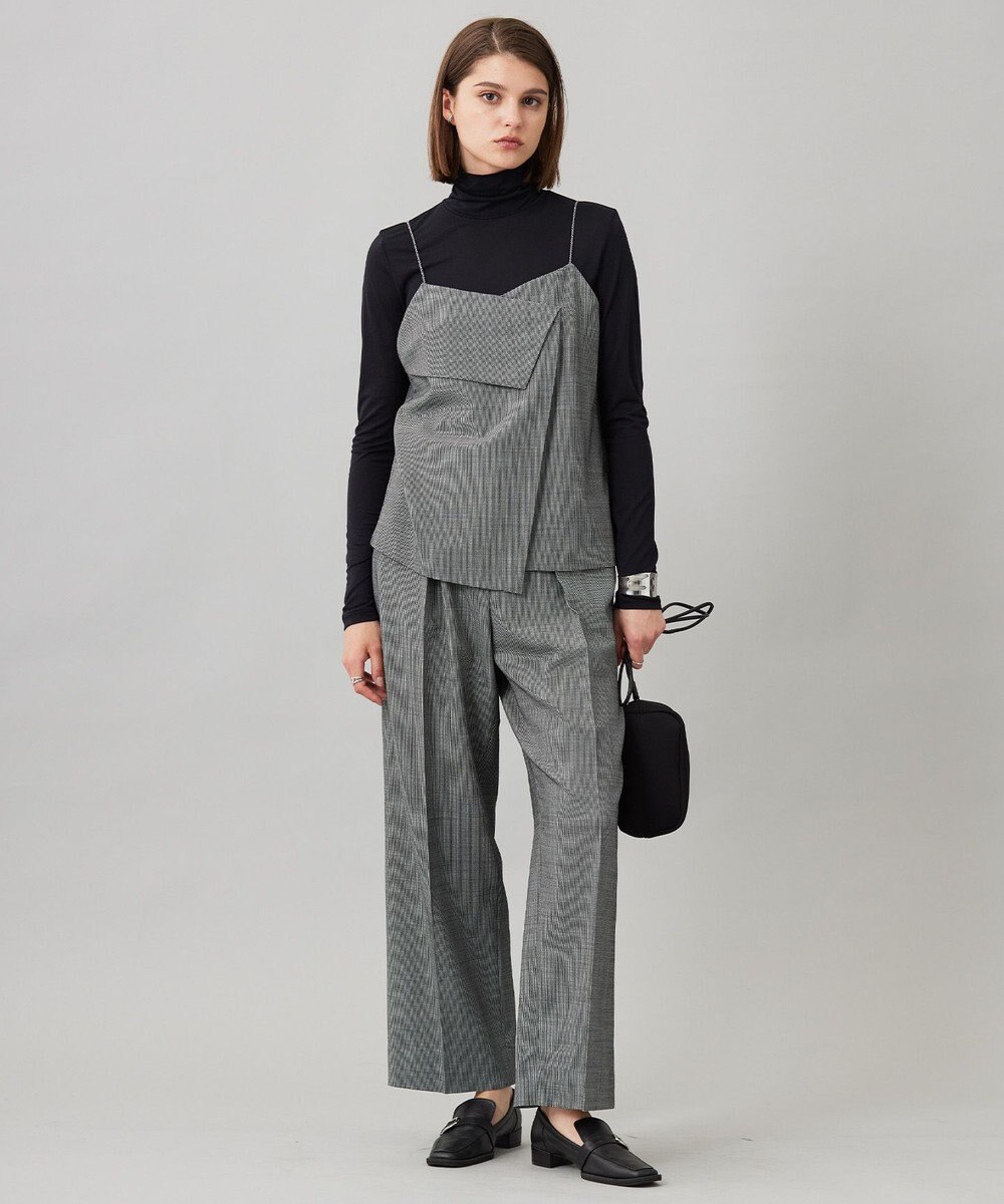 ICB 【洗える】 パウダリーチュール ハイネックトップス 