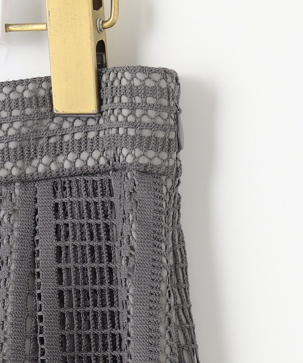 ANY SIS 【洗える】ストライプメッシュレース スカート 