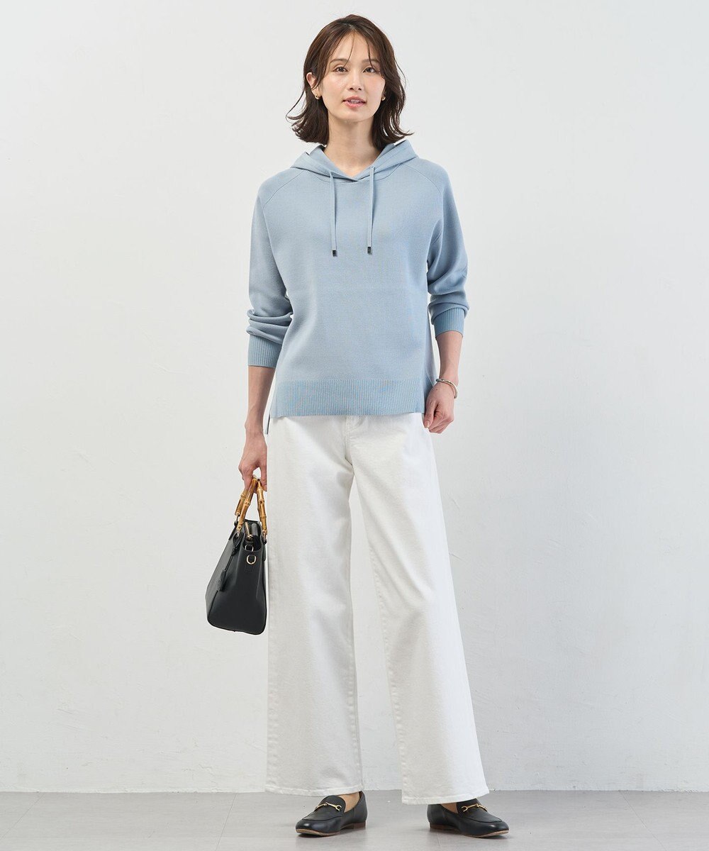 J.PRESS LADIES 【洗える】BASIC STRETCH DENIM ワイド ストレート デニム 