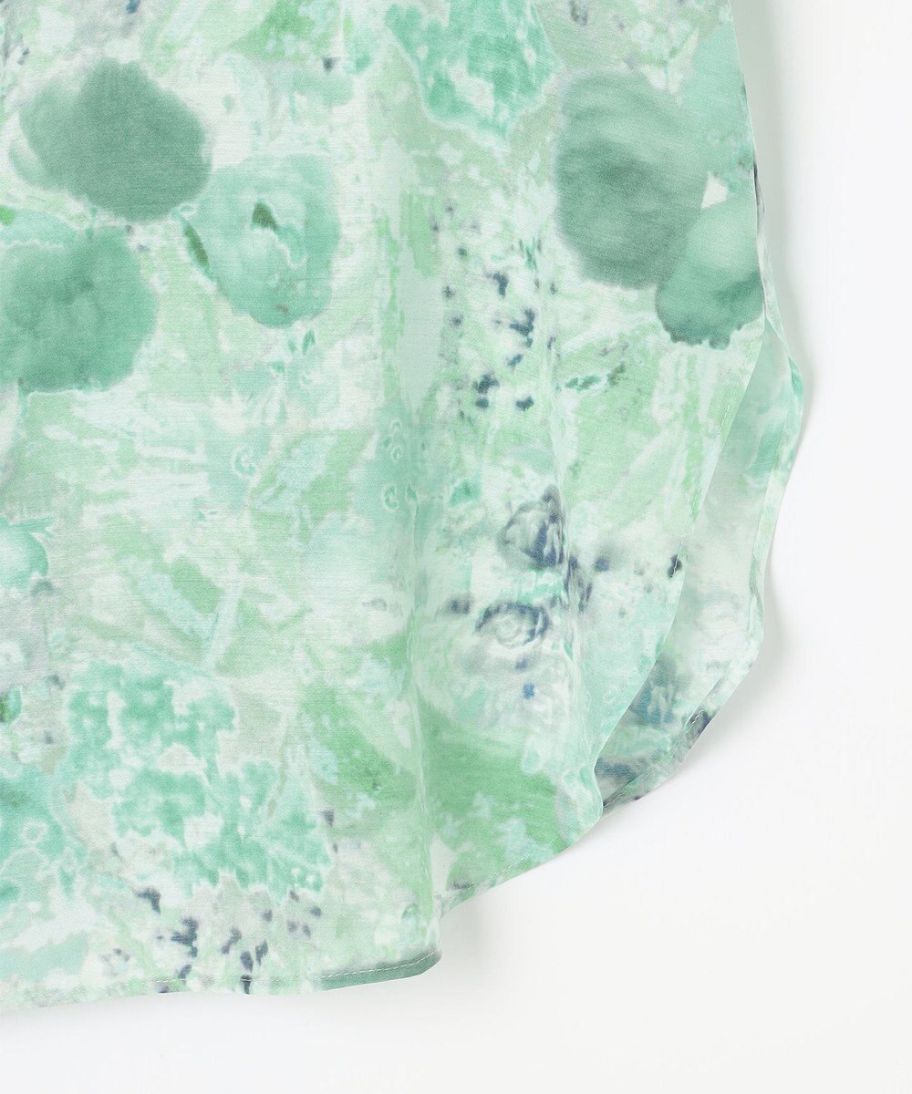 組曲 【前後着用可】ピオニーシフォンプリント ボウタイブラウス 