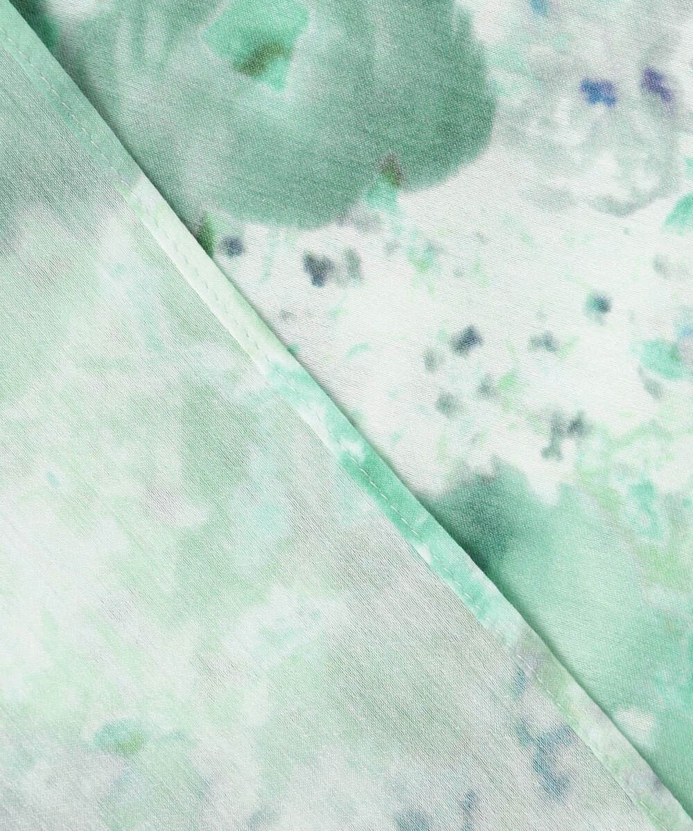 組曲 【前後着用可】ピオニーシフォンプリント ボウタイブラウス 