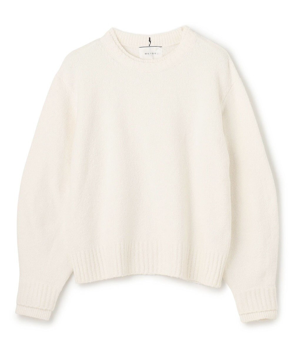 BEIGE， 【洗える】BERTAINA /  配色リンキングクルーネックニット 