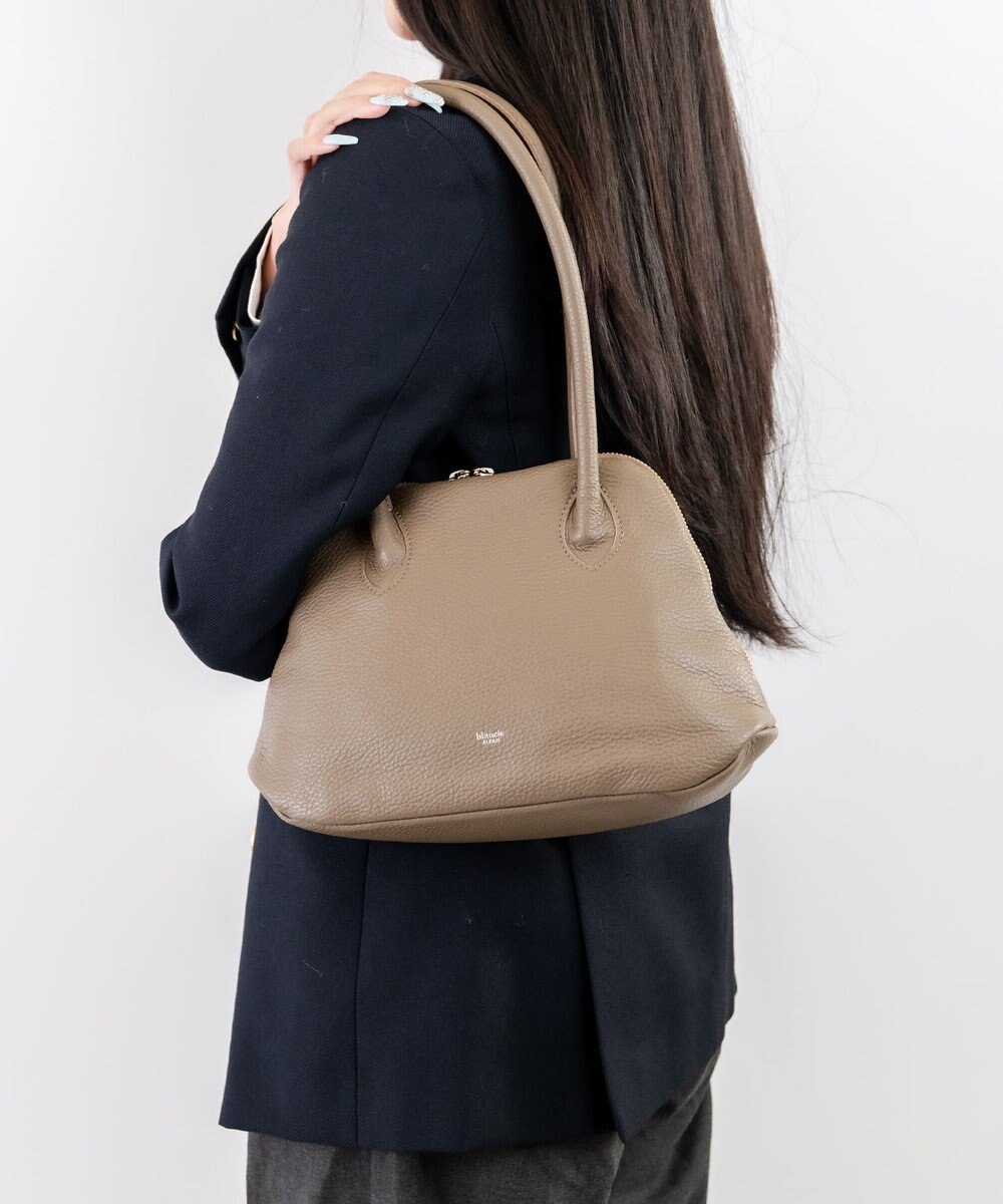 blancle シュリンクレザー 舟形ボストン 