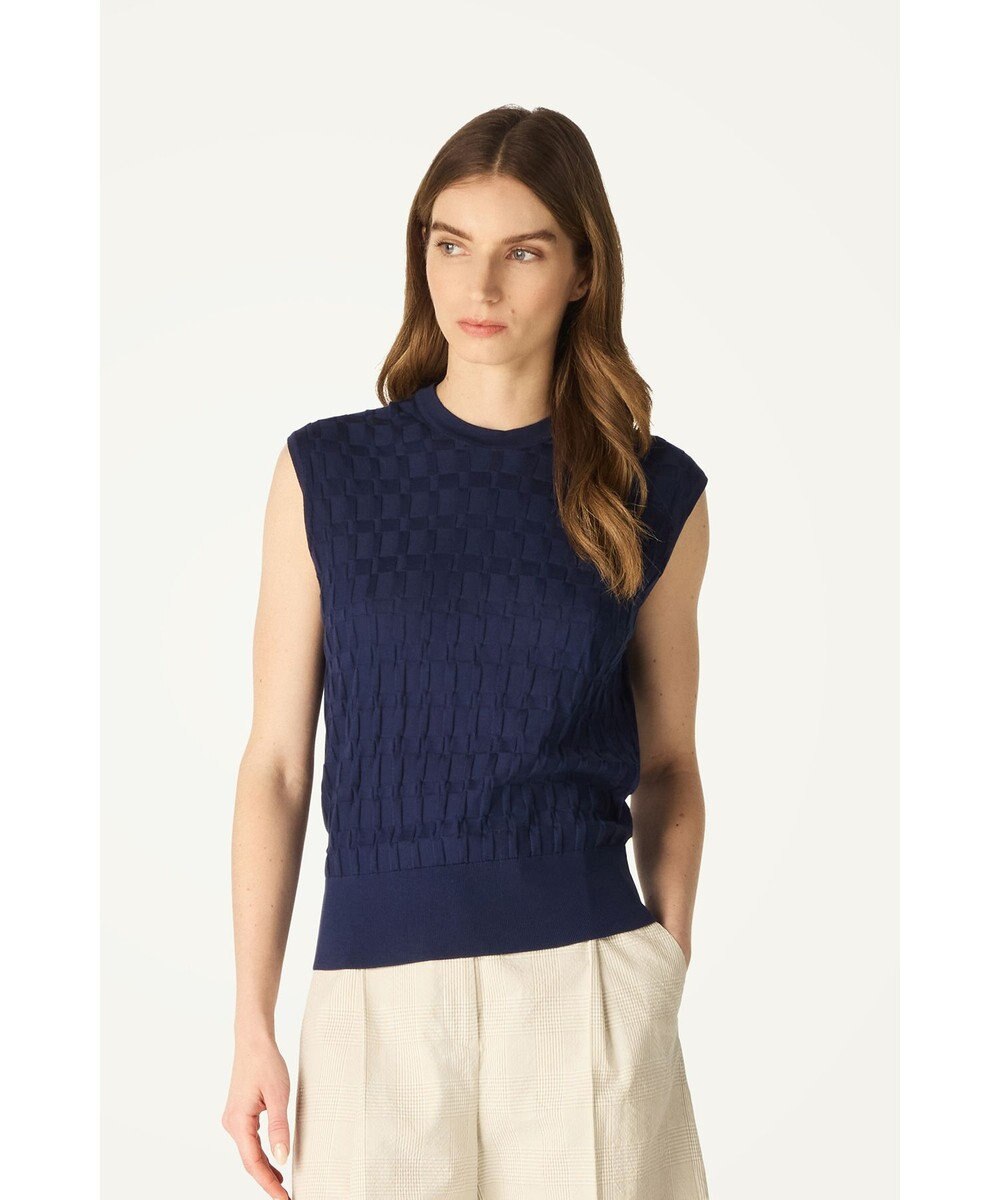 DAKS John Smedley for DAKS ハウスチェックノースリーブトップ 