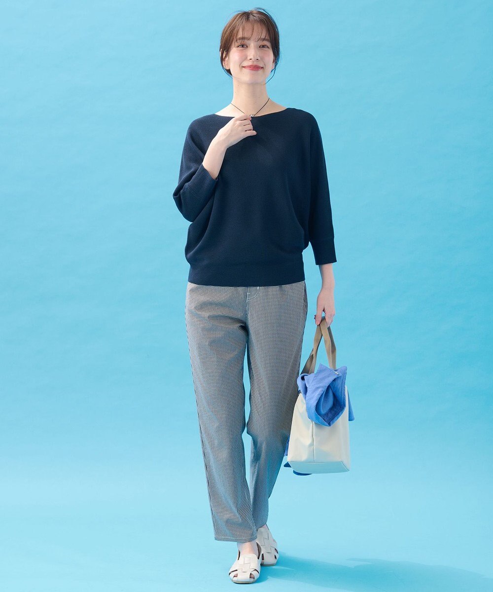 ANY L 【洗濯機可/アンチピリング/UVケア】アクリルガーターニット 