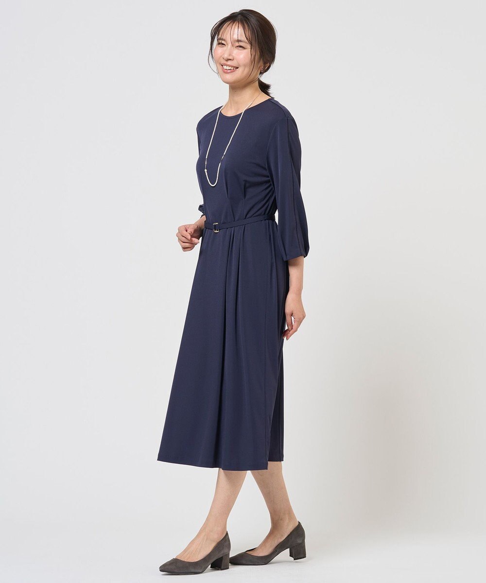 J.PRESS LADIES トリアセスムース フレア ワンピース 