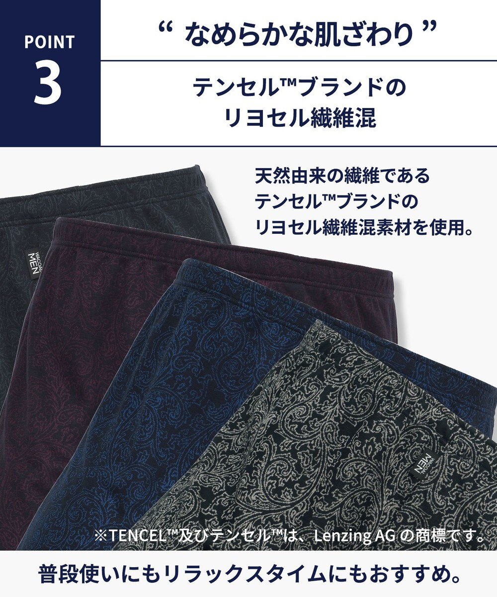 WACOAL MEN トランクス【らく窓パンツ】ボタン開閉の手間なし 中が見えにくい設計  前開き 下着 WT5423  /ワコールメン 