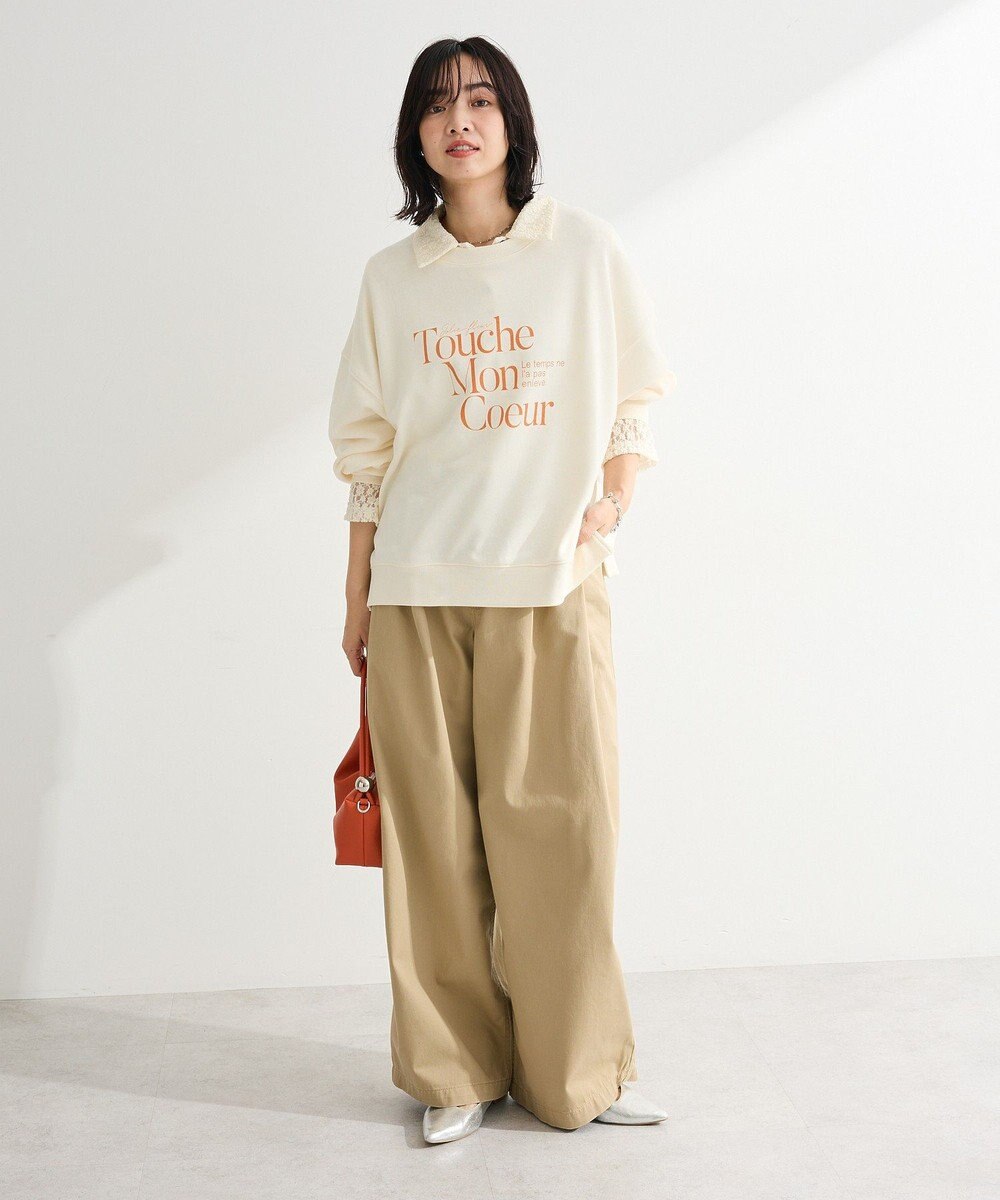 Green Parks オーバーサイズロゴ裏毛プルオーバー 