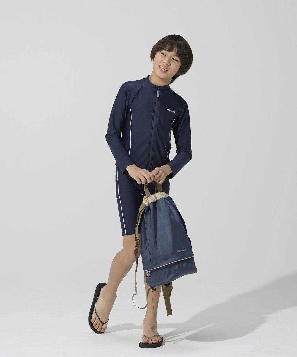 BEAMS SCHOOL 手提げバッグにもなる 2重底ナップサック 