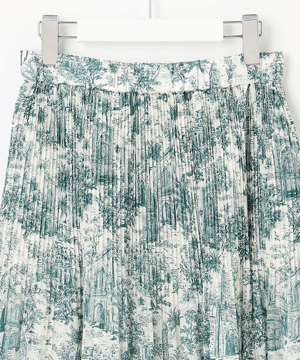 自由区 【カタログ掲載・洗える】ランドスケーププリント スカート 