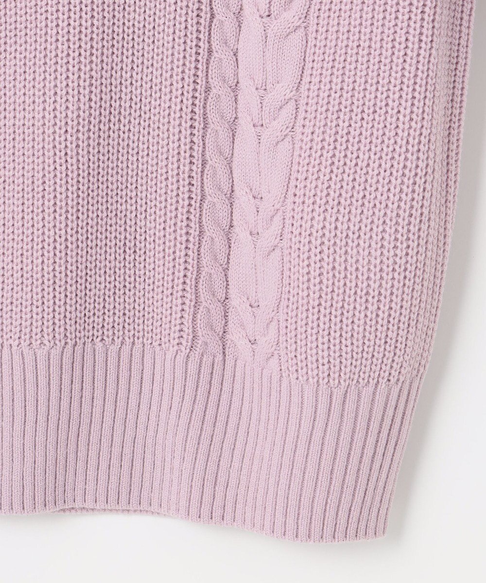 ANY SIS 【洗える】スフレケーブルパフスリーブ ニット 