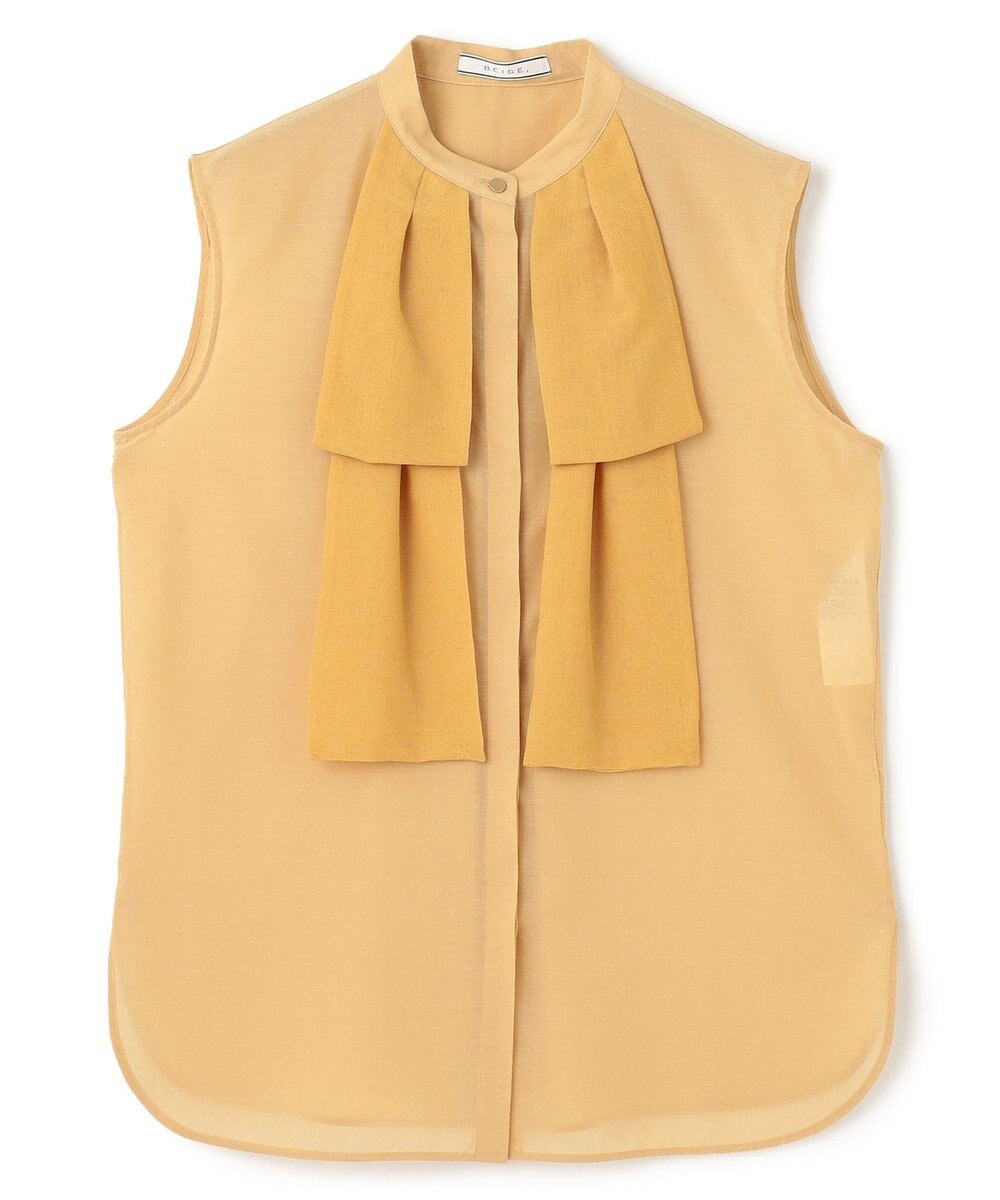 BEIGE， 【洗える】MOYE / シアーウールビックボウタイブラウス 