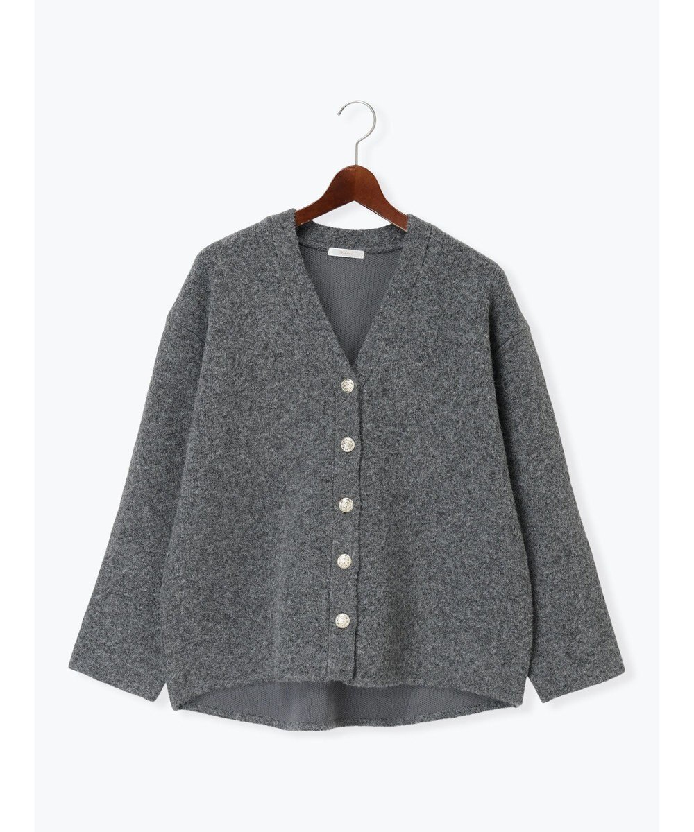 Te chichi 起毛ミドルVネックカーディガン 