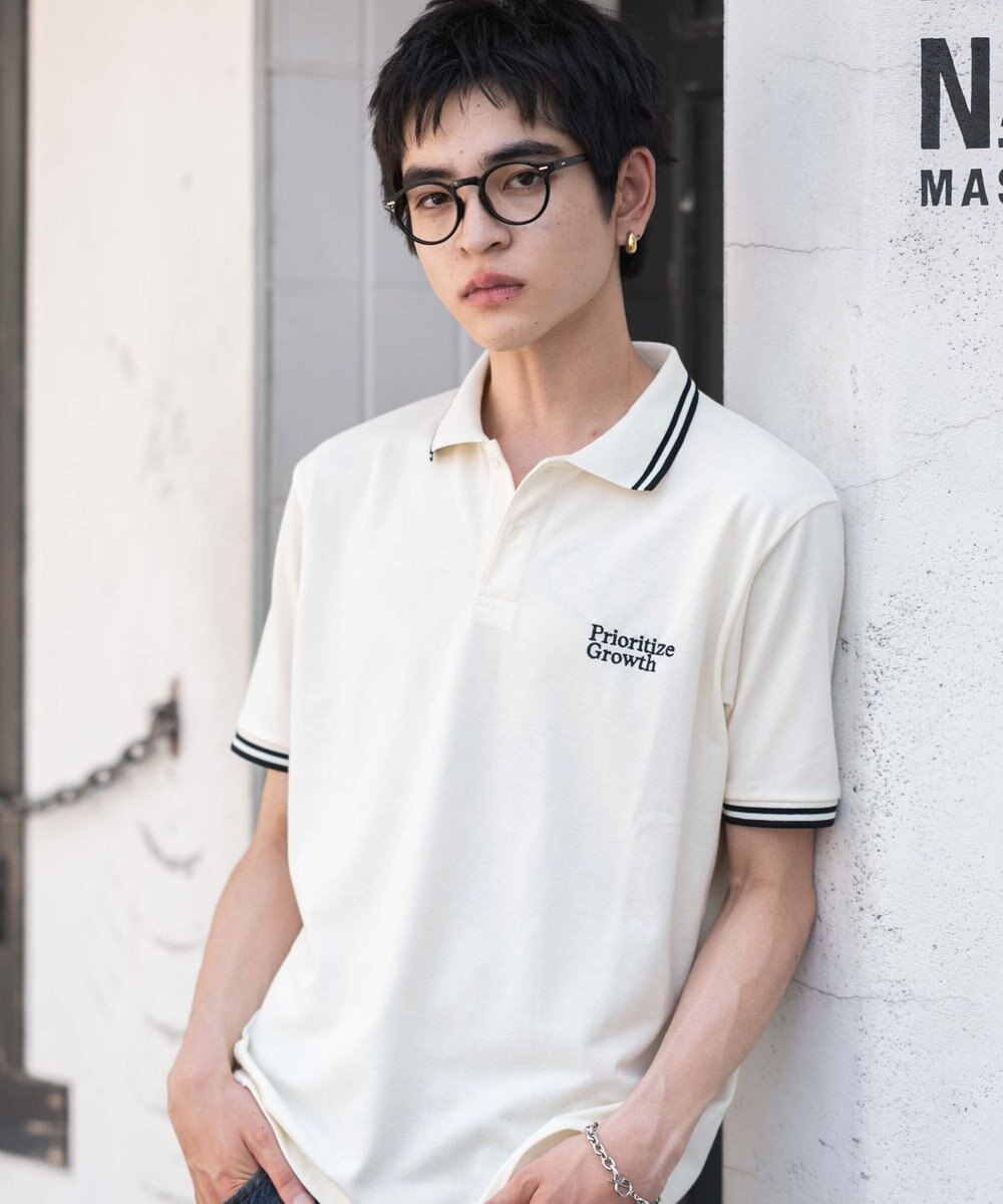 WEGO 【ユニセックス着用ITEM/MLサイズ展開】ワンポイント刺繍カノコポロ（SS） 