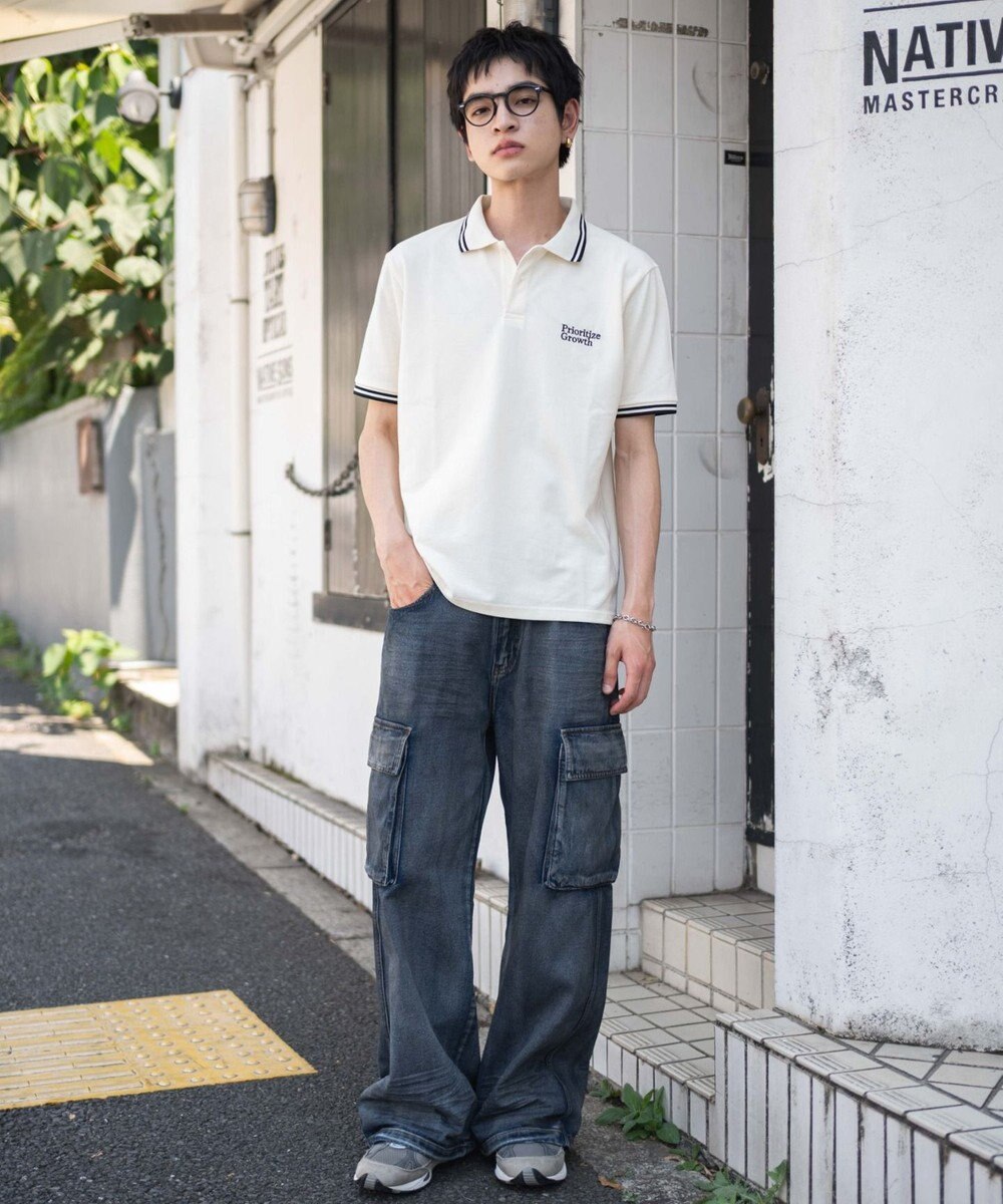 WEGO 【ユニセックス着用ITEM/MLサイズ展開】ワンポイント刺繍カノコポロ（SS） 