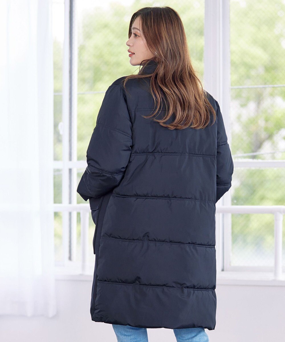 Tiaclasse ファイバーダウン×ダンボール異素材ロングコート 