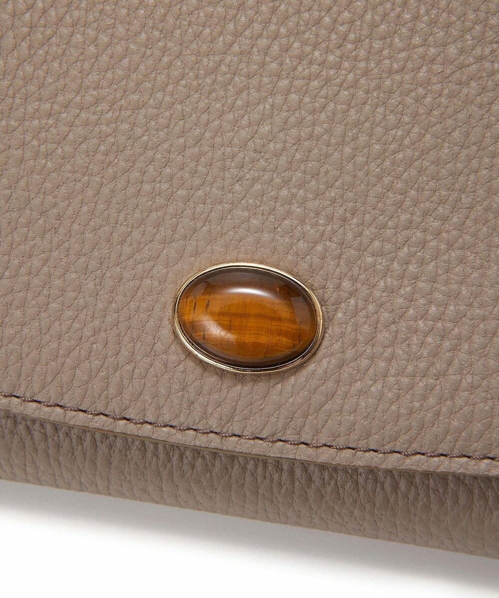 TOPKAPI 【TOPKAPI】gemdrops ジェムドロップ ミニエンボスレザー 天然石 長財布 