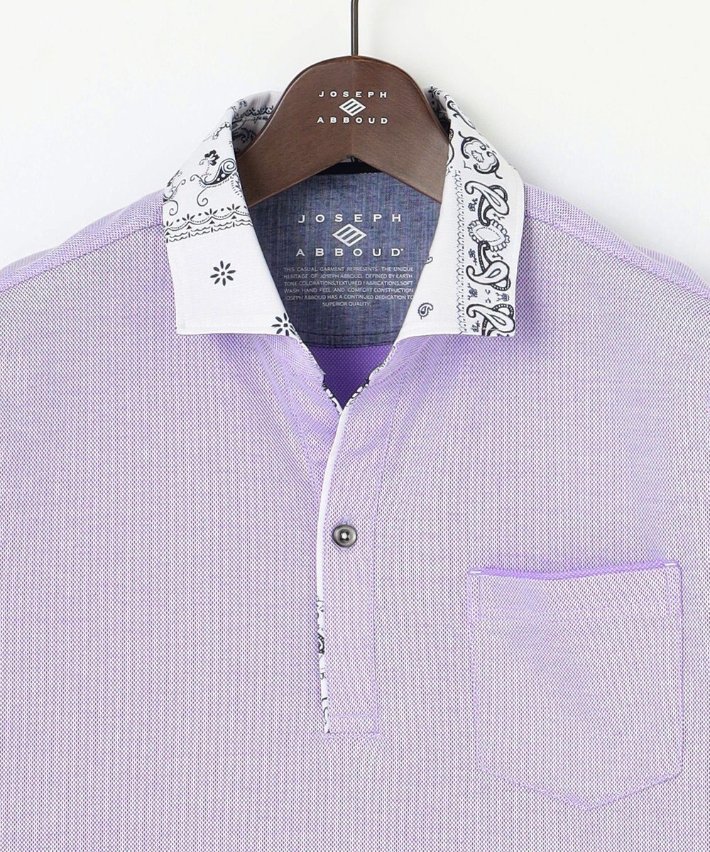 JOSEPH ABBOUD 【愛されて20年！オーガニックコットン使用】 バンダナプリント ダディ ポロシャツ 