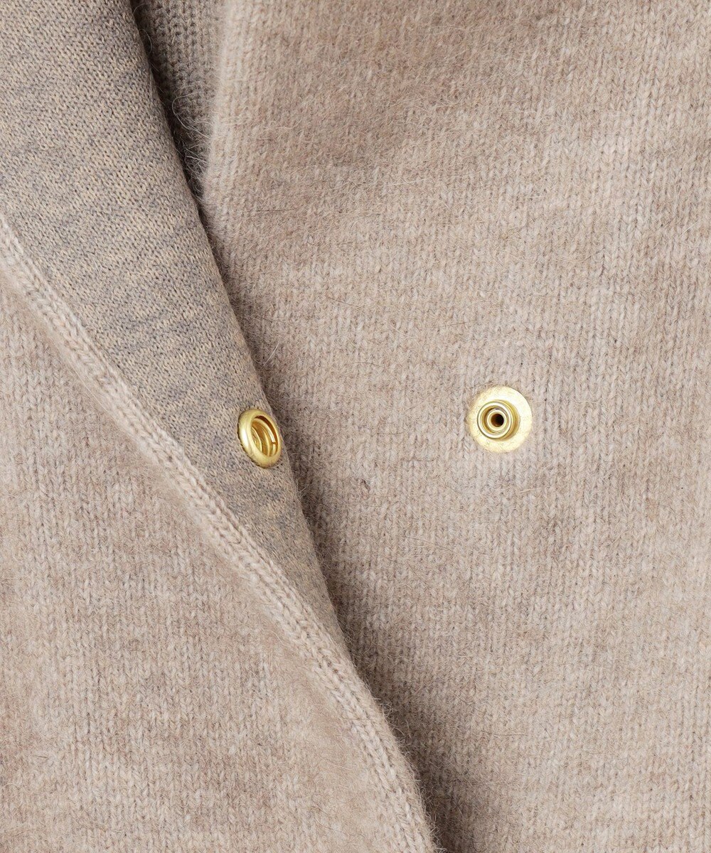 23区 ラクーンブレンドダブルフェイス ニット フーディー 