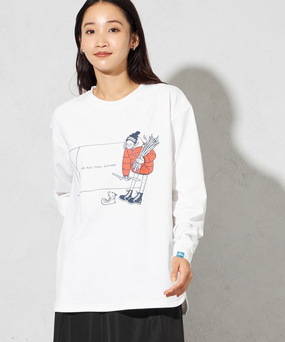 SHARE PARK LADIES 【LADIES】吸水速乾 フロントプリントTシャツ 