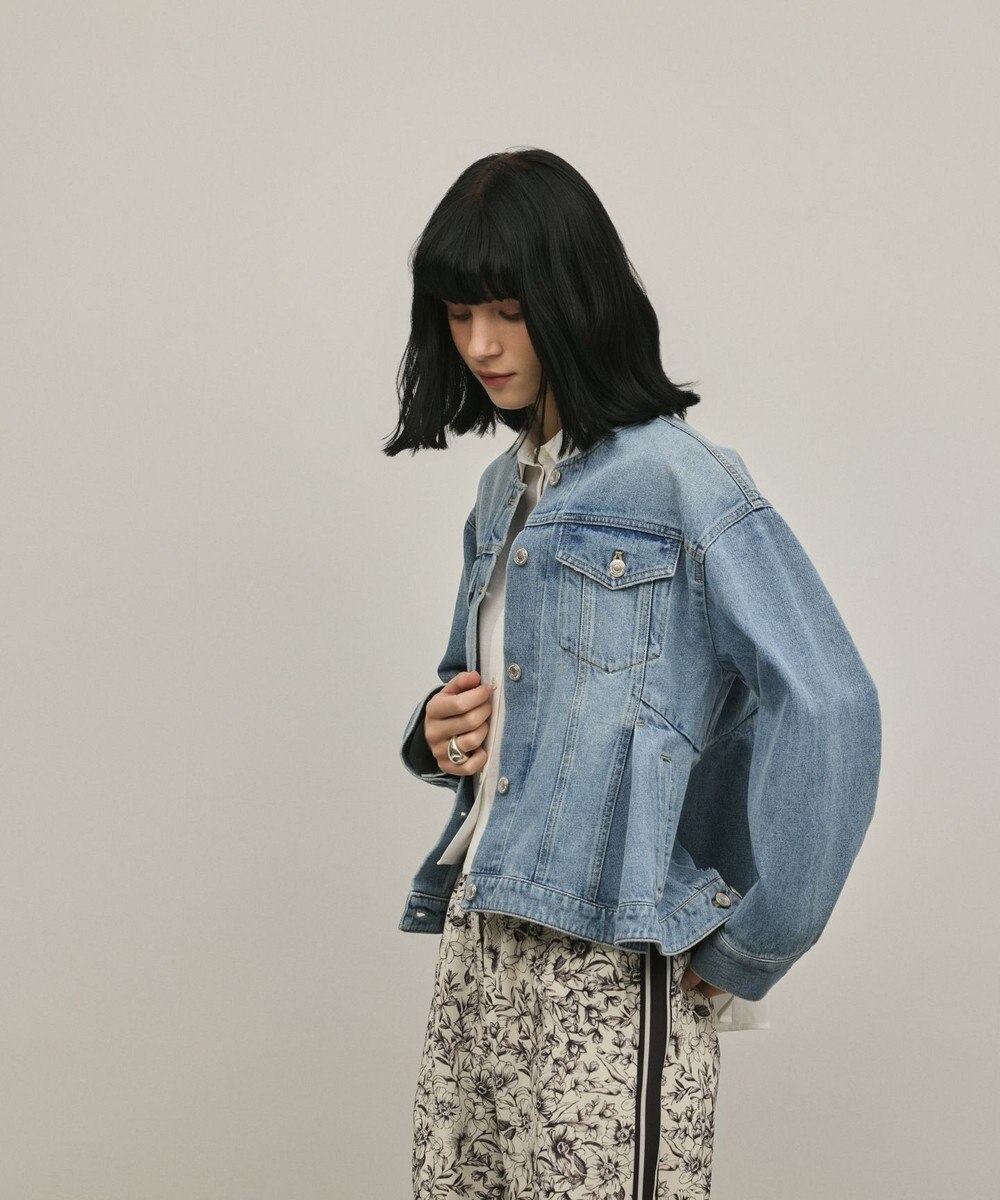 GRACE CONTINENTAL ペプラムデニムジャケット 
