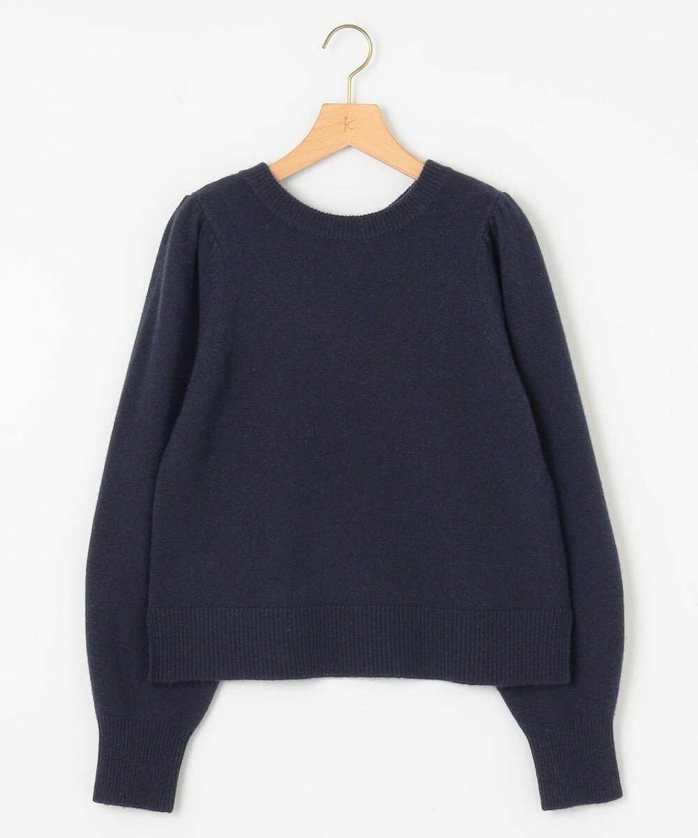 組曲 【8色展開・前後着用可】ウールカシミヤミックス パフスリーブ ニット 