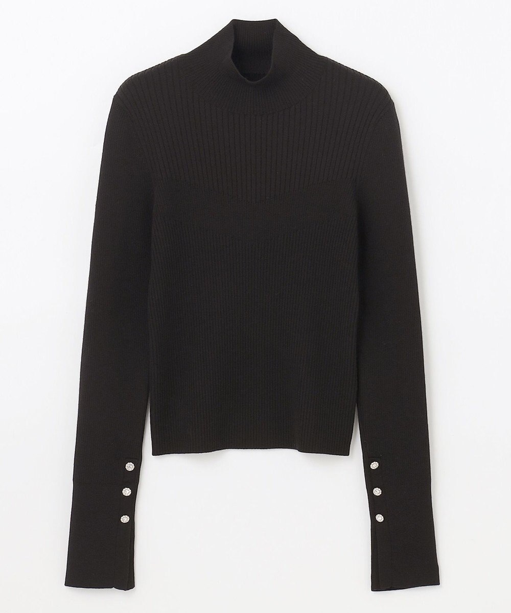 GRACE CONTINENTAL ビジューリブニットトップ 