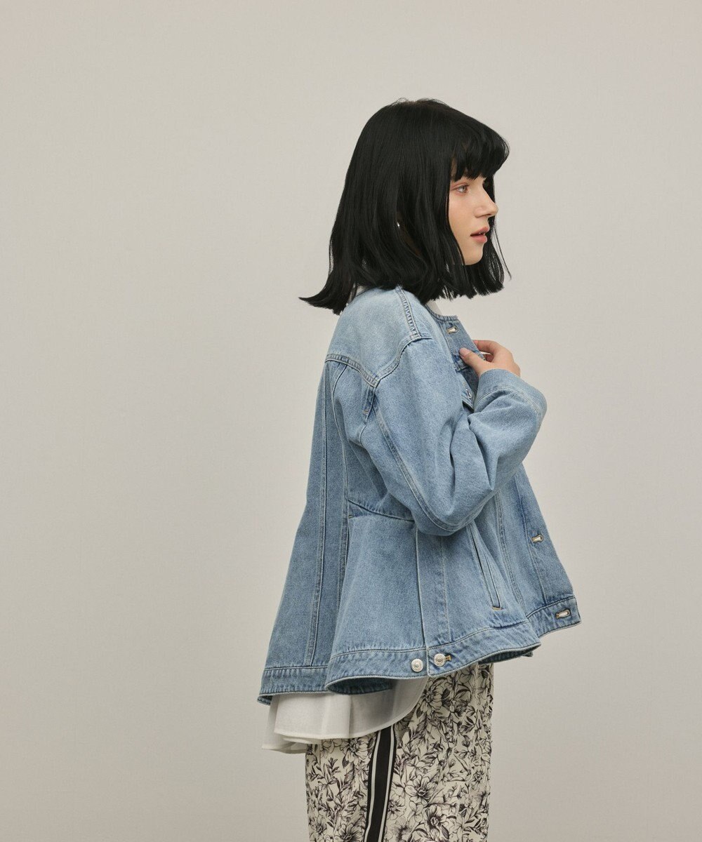 GRACE CONTINENTAL ペプラムデニムジャケット 