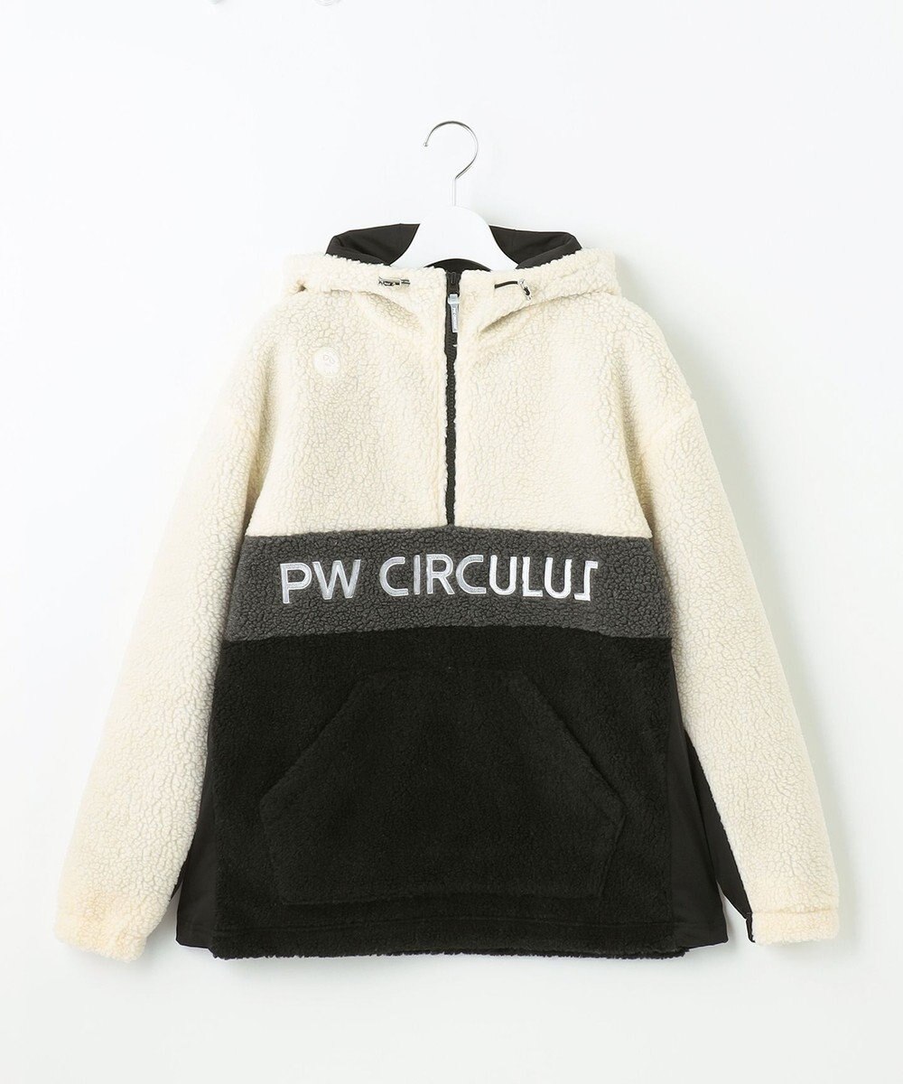 PW CIRCULUS 【WOMEN】【撥水/防風】ボア ハーフジップ フーデッド プルオーバー 