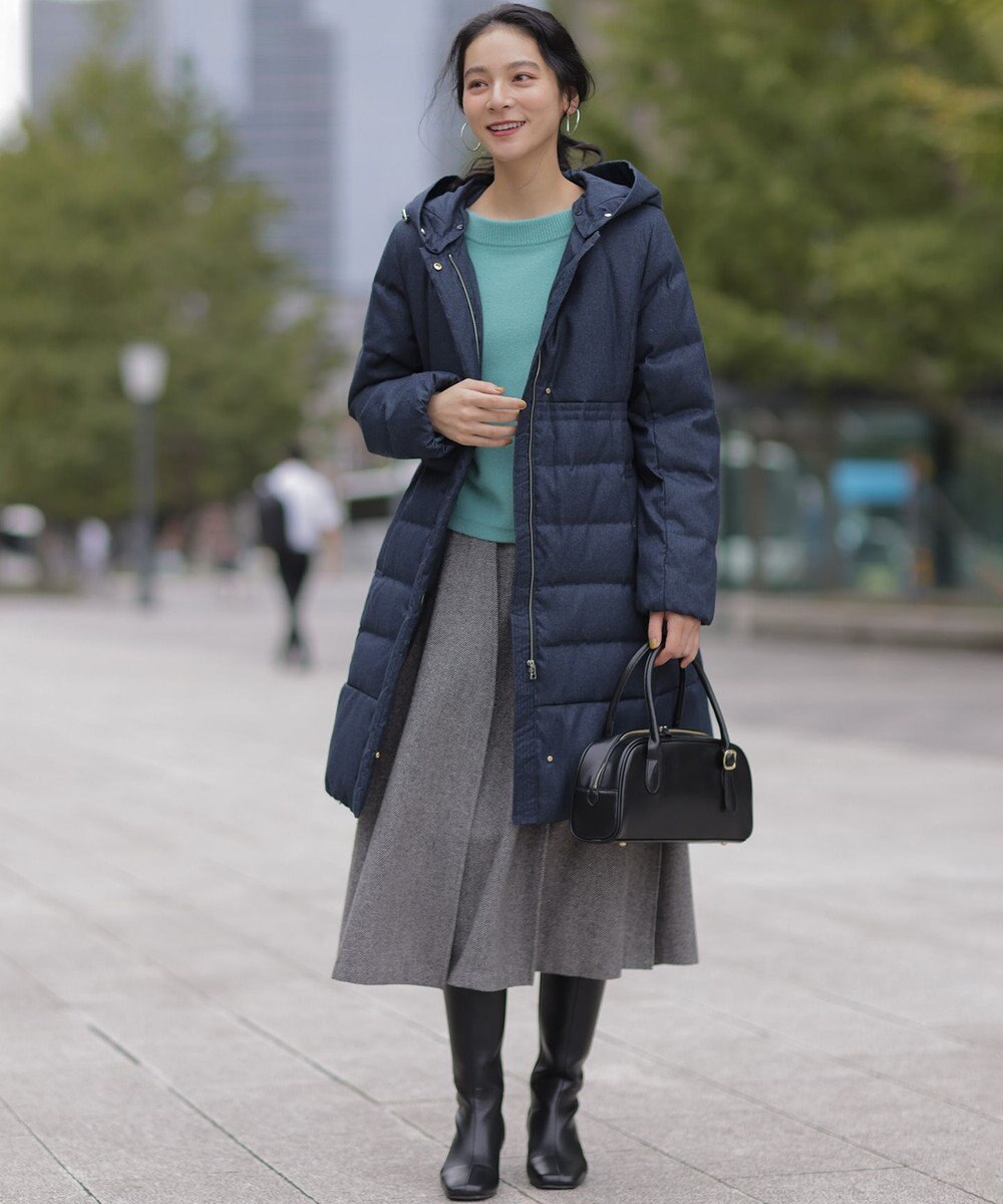 組曲 ライトタフタロング ダウン 