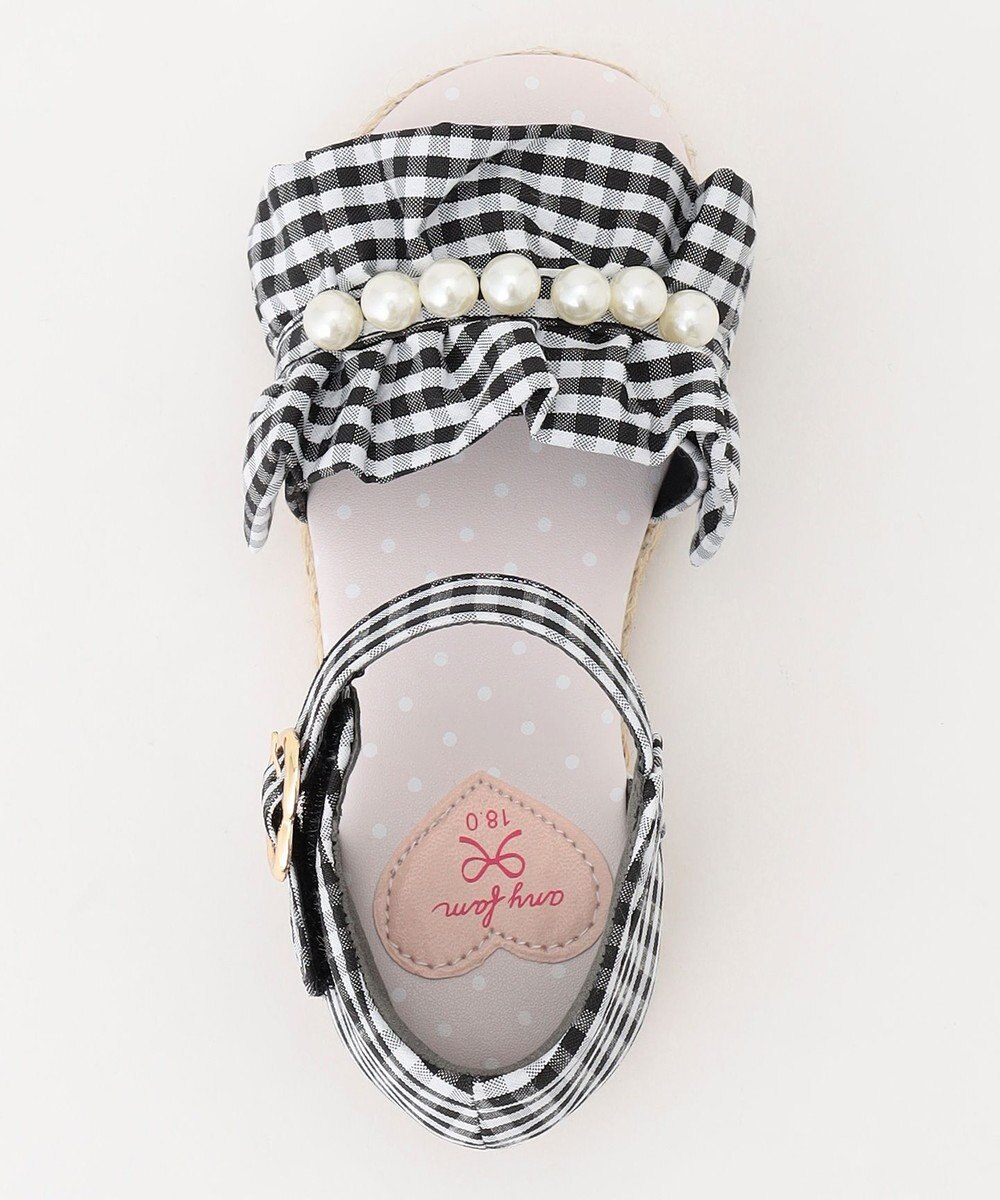 ANY KIDS パール フリル サンダル 