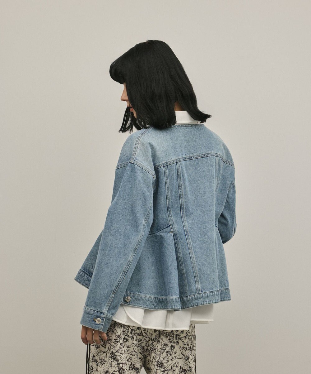 GRACE CONTINENTAL ペプラムデニムジャケット 