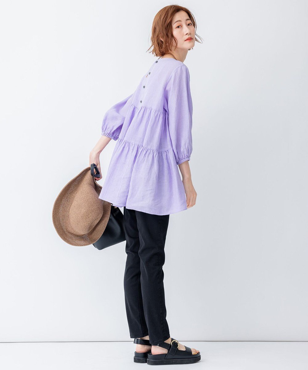 23区 S 【STORY7月号掲載】LIBECO ティアード チュニック ブラウス 