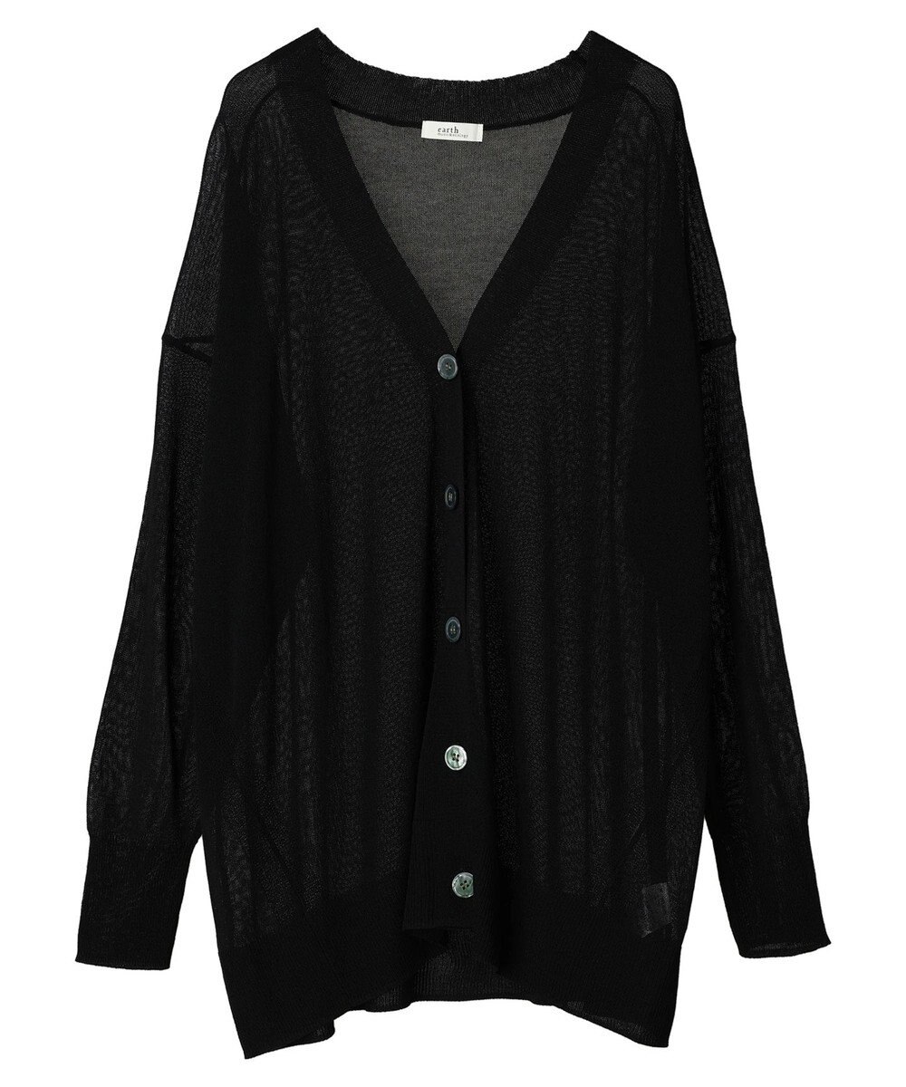 earth music&ecology 接触冷感シアーＢＩＧカーディガン 