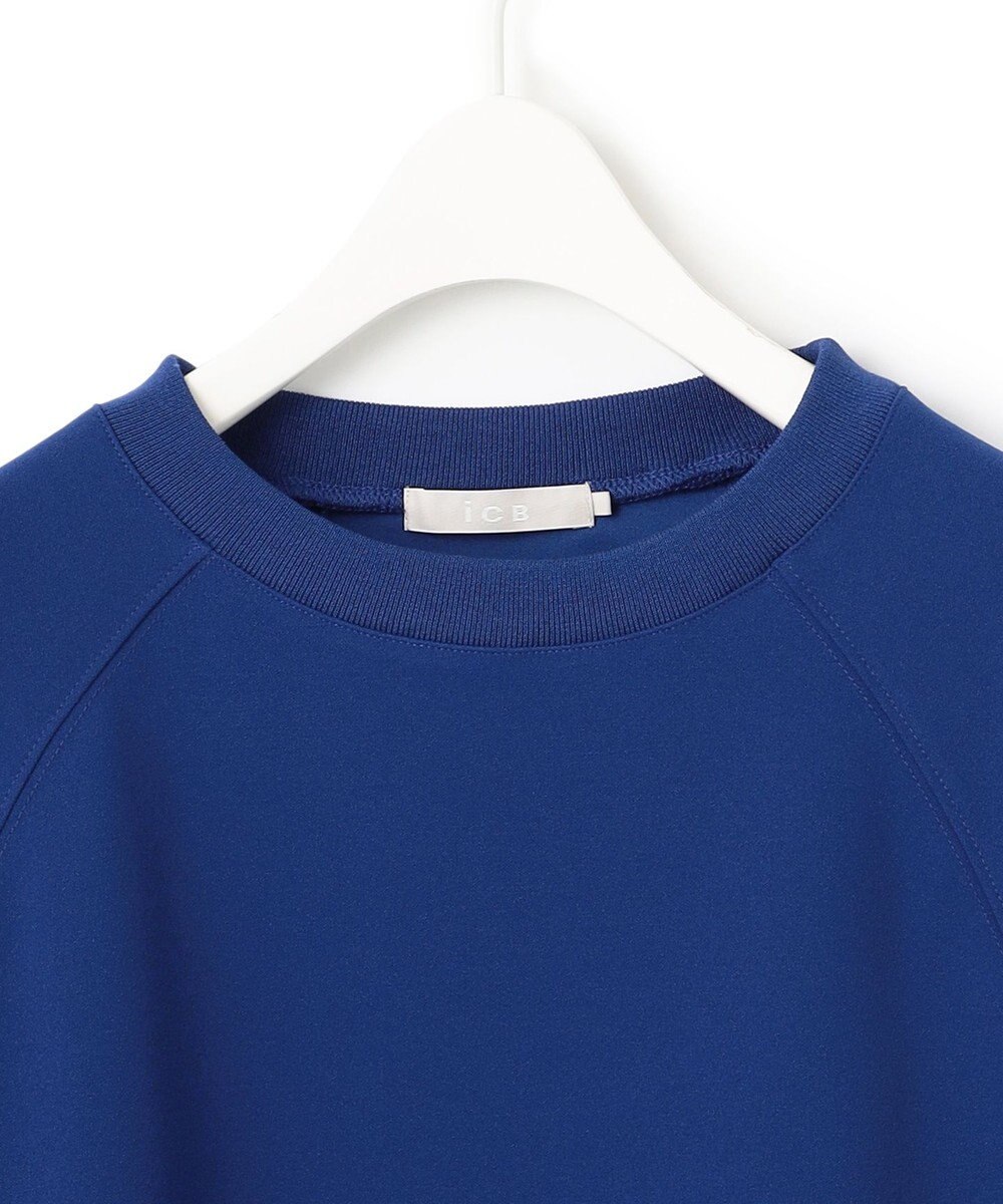 ICB 【UVカット・洗える】ジョーゼットジャージー クロップド丈プルオーバー 