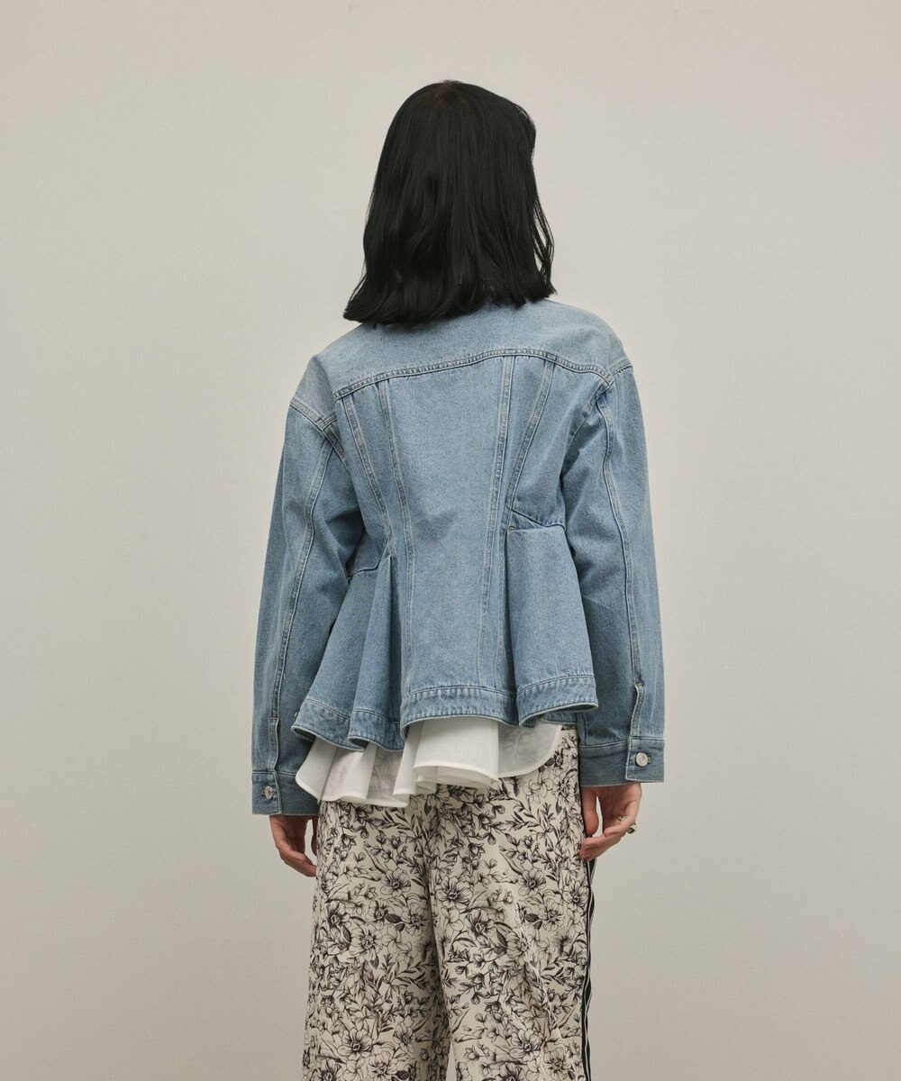 GRACE CONTINENTAL ペプラムデニムジャケット 