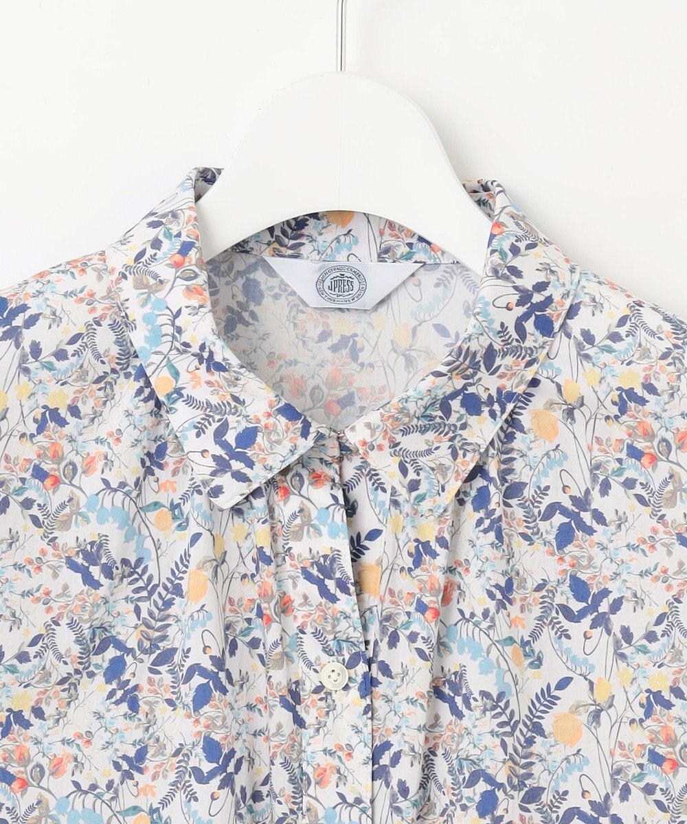 J.PRESS LADIES S 【洗える】Liberty シャツカラー スキッパー ブラウス 