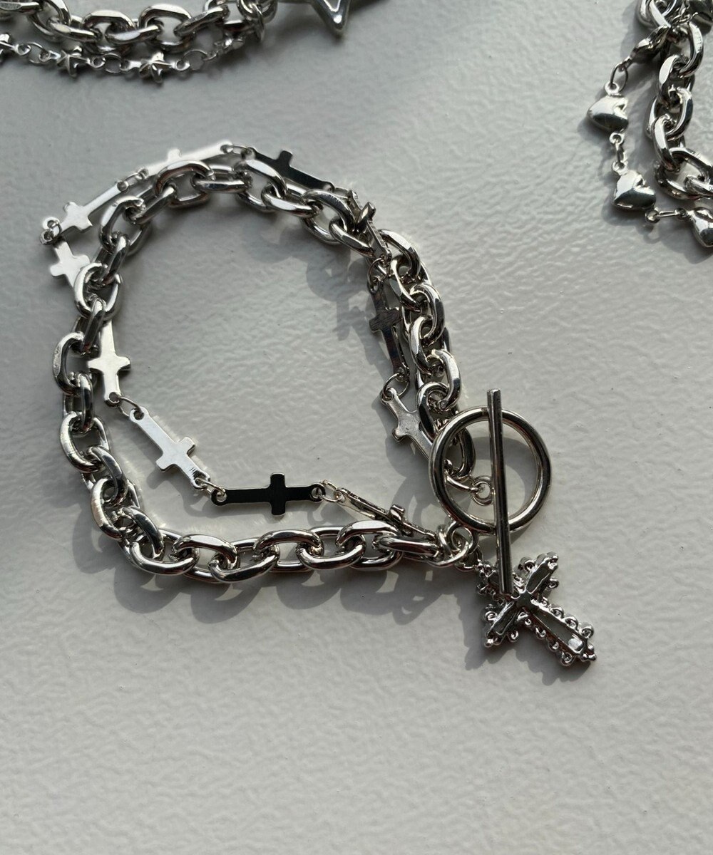 WEGO L2連モチーフチェーンブレス 