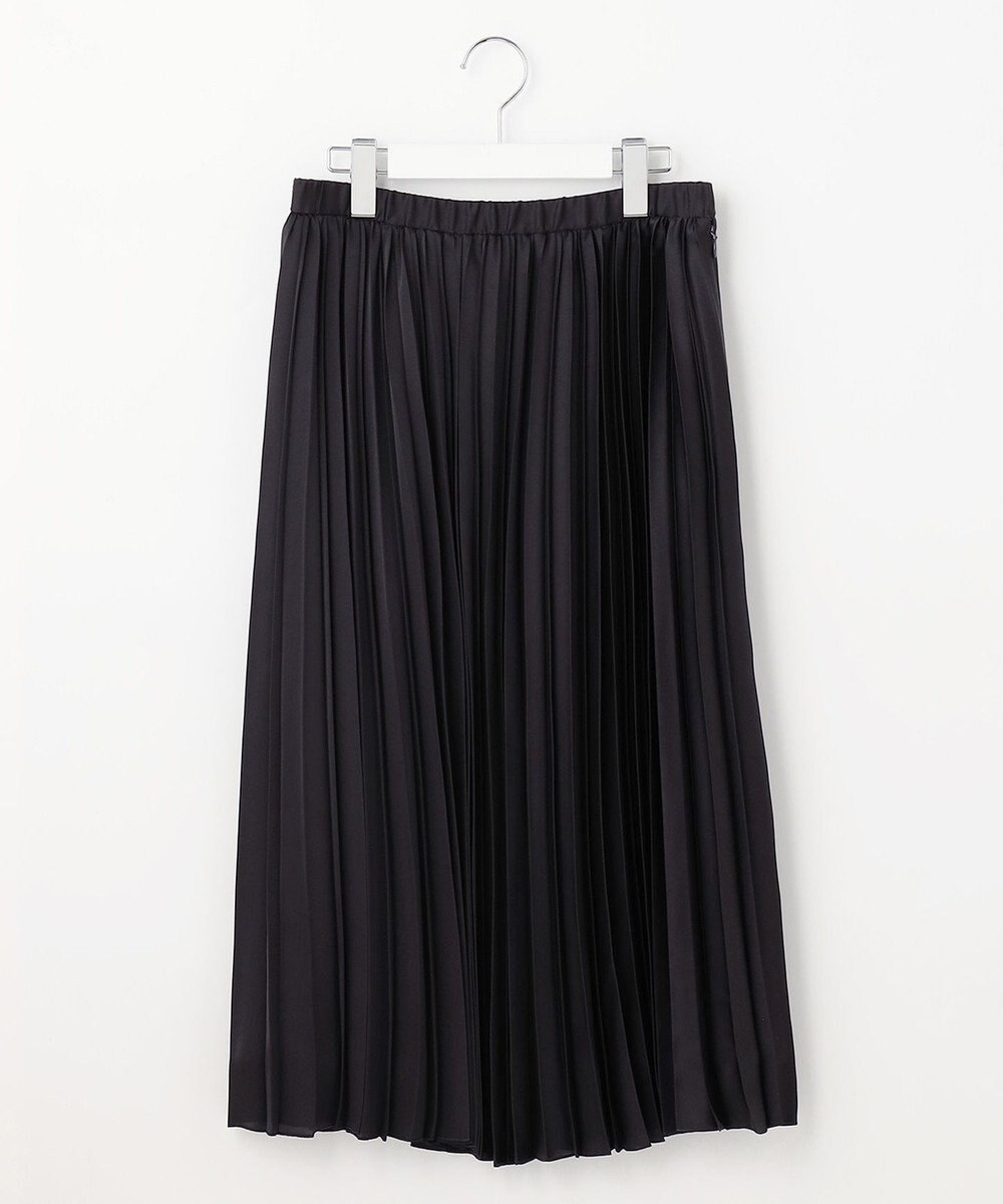 自由区 【洗える】ロイヤルサテン プリーツスカート 
