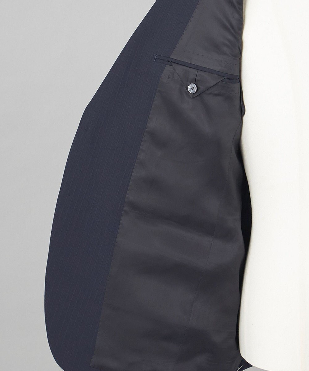 GOTAIRIKU 【オールシーズン対応】WOOL×POLYESTER ライトウェイト スーツ（ネイビーストライプ） 