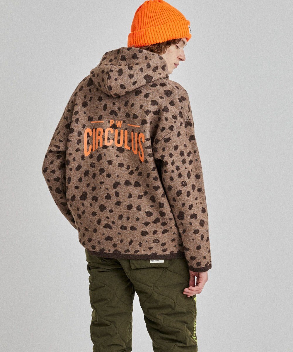 PW CIRCULUS 【MEN】SNOW LEOPARD柄フーディー 
