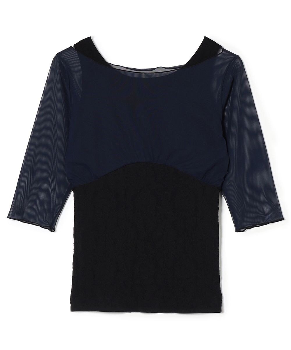 Chacott カップ付きレイヤードニットトップ 