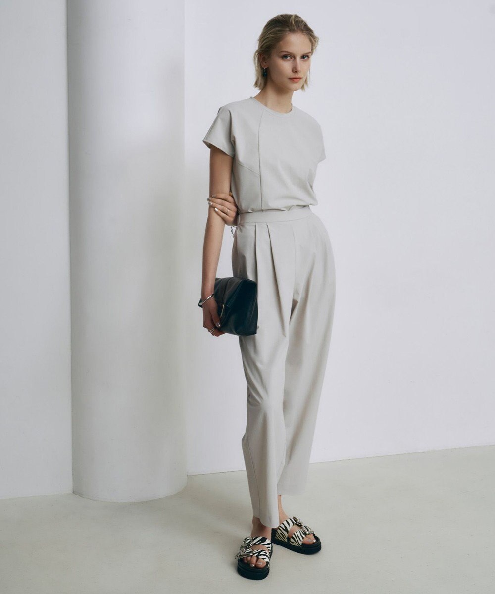 ICB L 【接触冷感・UVカット・防シワ・洗える】 アトラストリコット テーパードパンツ 