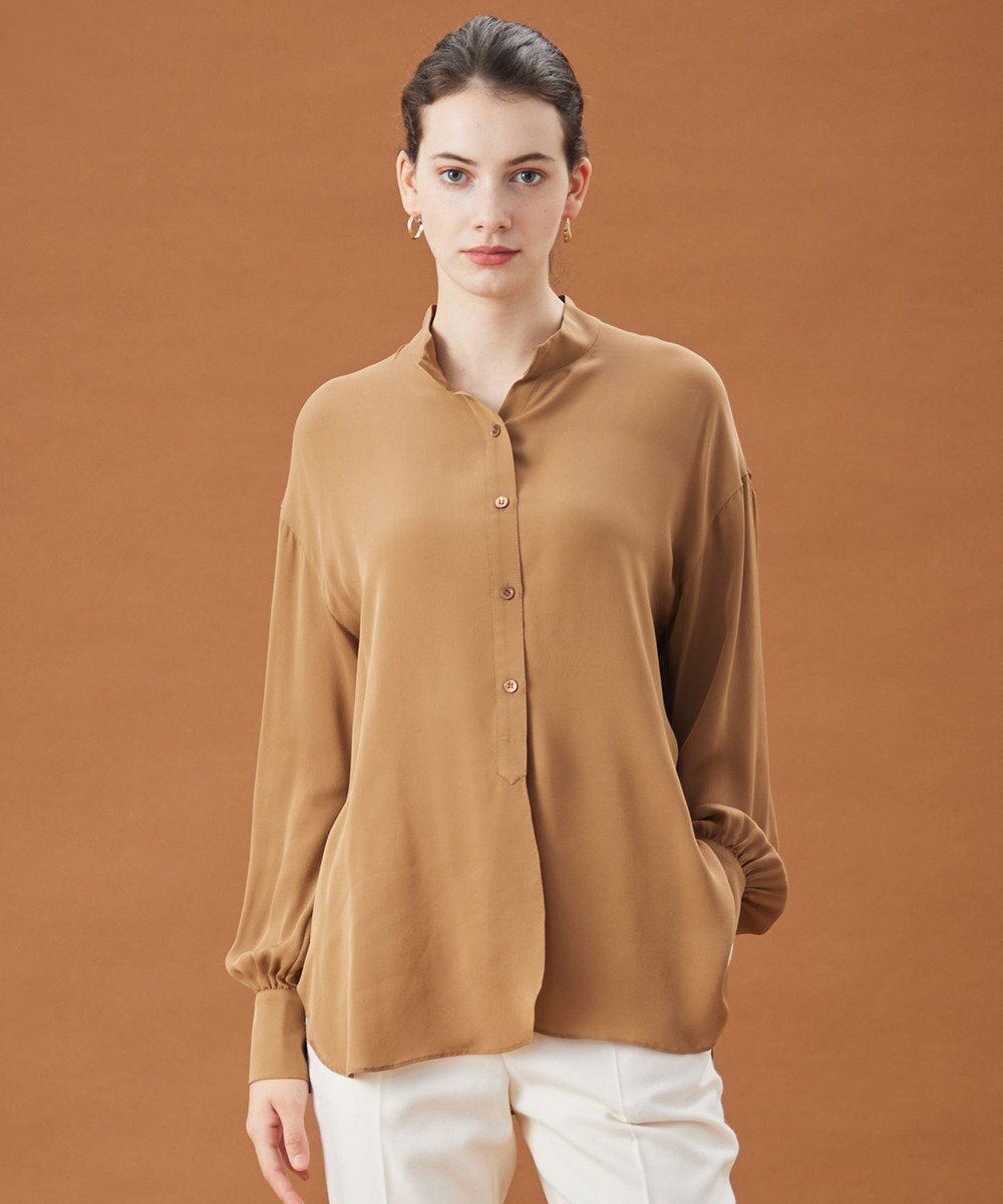 BEIGE， BRISSAC / スタンドカラーブラウス 