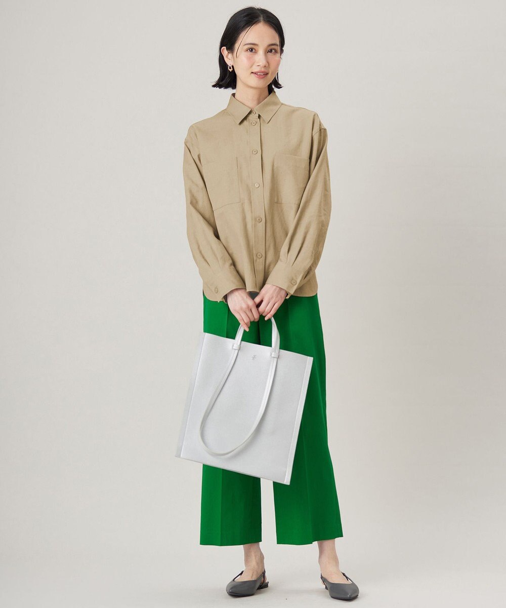 自由区 【洗える】ドビーオックスストレッチシャツ アウター 