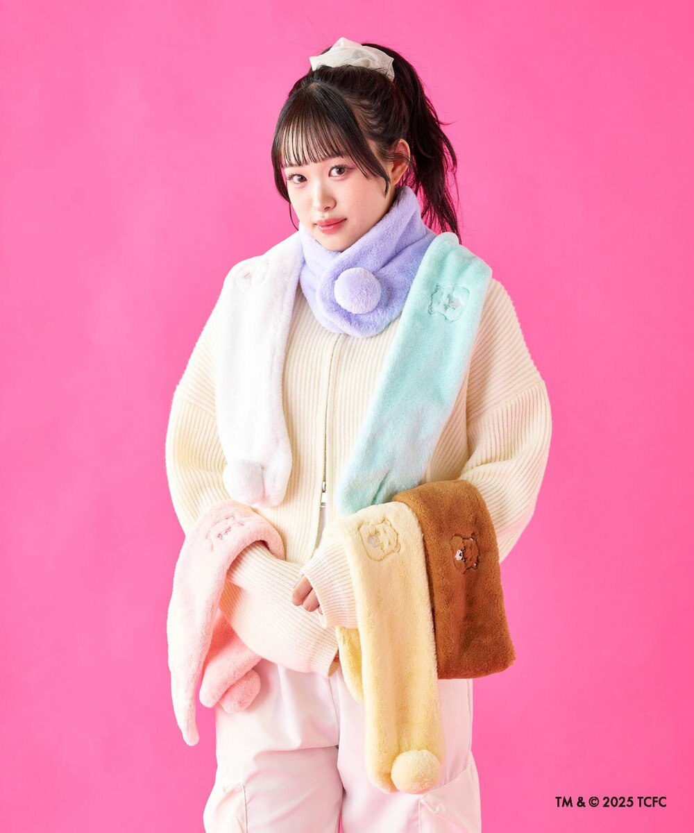 MOONBAT Care Bears(ケアベア) フェイクファーマフラー 手洗い可能 