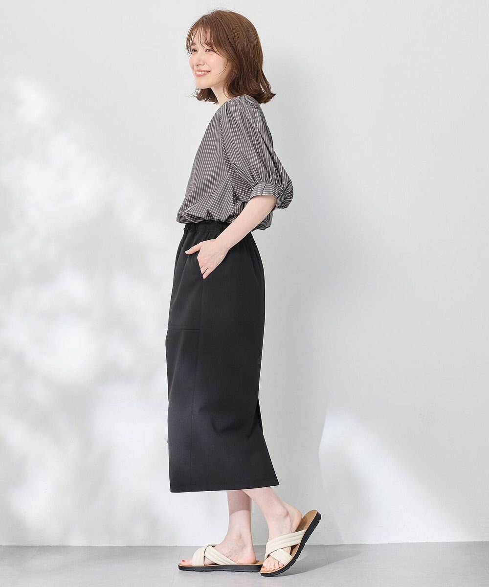 ANY 【抗菌防臭/速乾/手洗い可】エニィファンクション パフスリーブブラウス 