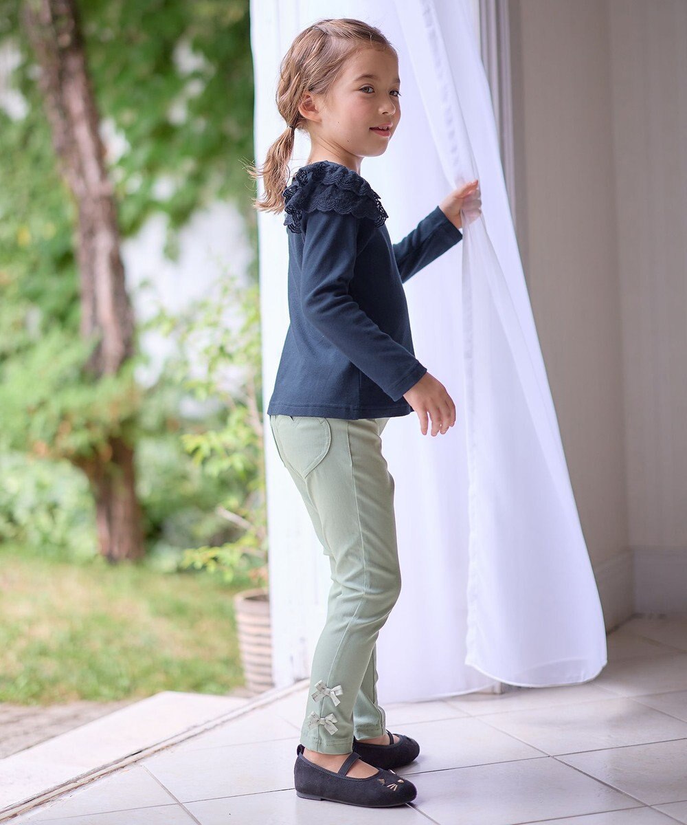 ANY KIDS 袖 レース ガーリー Ｔシャツ 