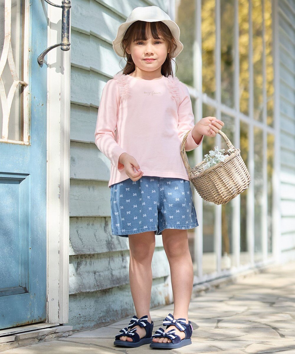 ANY KIDS 【日よけ付き】リボンハット 